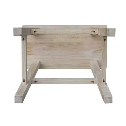 Sgabello con sedile a sella da 45 cm in legno naturale - International Concepts: Legno di para resistente, nessun montaggio richiesto